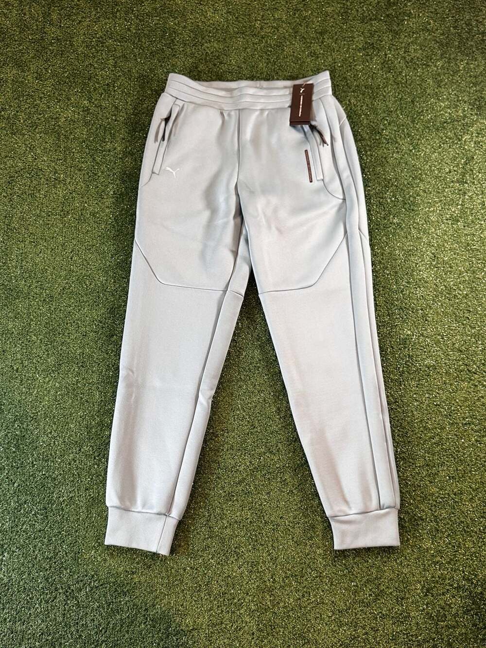 Porsche Design Puma Sweatpants Size M Light Blue Technical Joggers